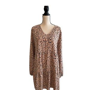 Honeyme Curvy Leopard Tunic/dress